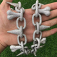 Iced Out Bone & Rivet Silver Chain hip hop jewelry CustomDiamJewel