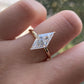 Lab Grown Diamond Lozenge Cut Engagement Ring
