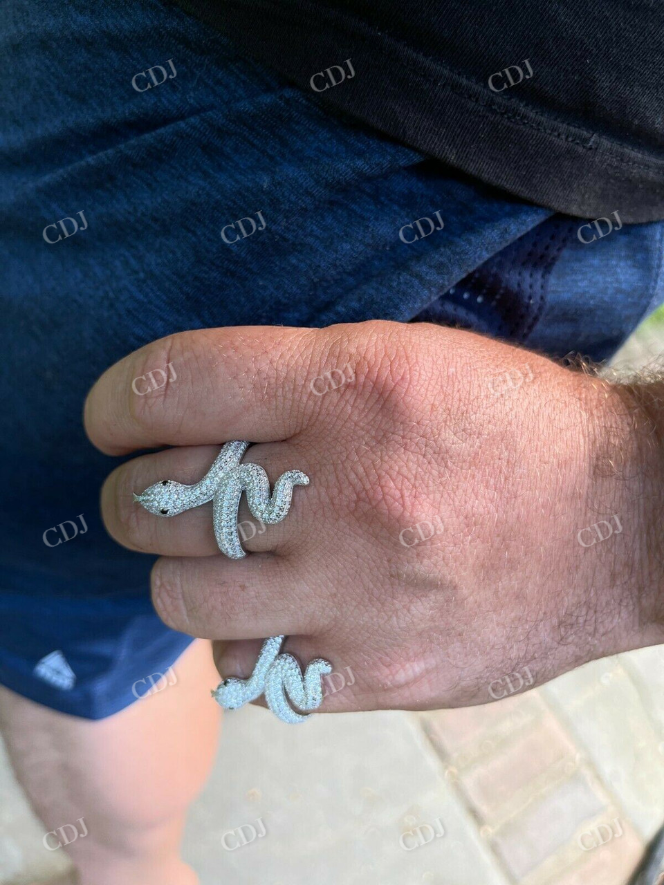 Snake Cobra Iced Diamond Ring  customdiamjewel   