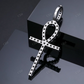 Ankh Cross Black Diamond Pendant For Men customdiamjewel