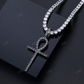 Ankh Cross Black Diamond Pendant For Men customdiamjewel