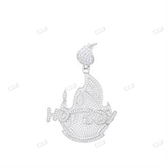 925 Sterling Silver Custom Hip Hop Moissanite Diamond Pendant customdiamjewel