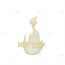 925 Sterling Silver Custom Hip Hop Moissanite Diamond Pendant customdiamjewel