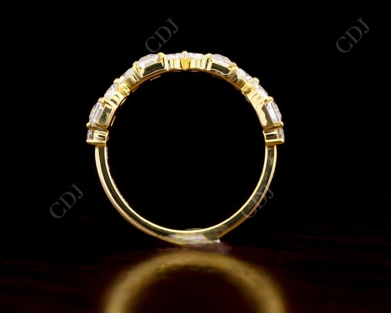 0.80CT Marquise and Baguette Real Diamond Wedding Band  customdiamjewel   