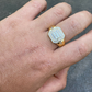 Mens Real Solid Gold Baguette Diamond Ring  customdiamjewel   