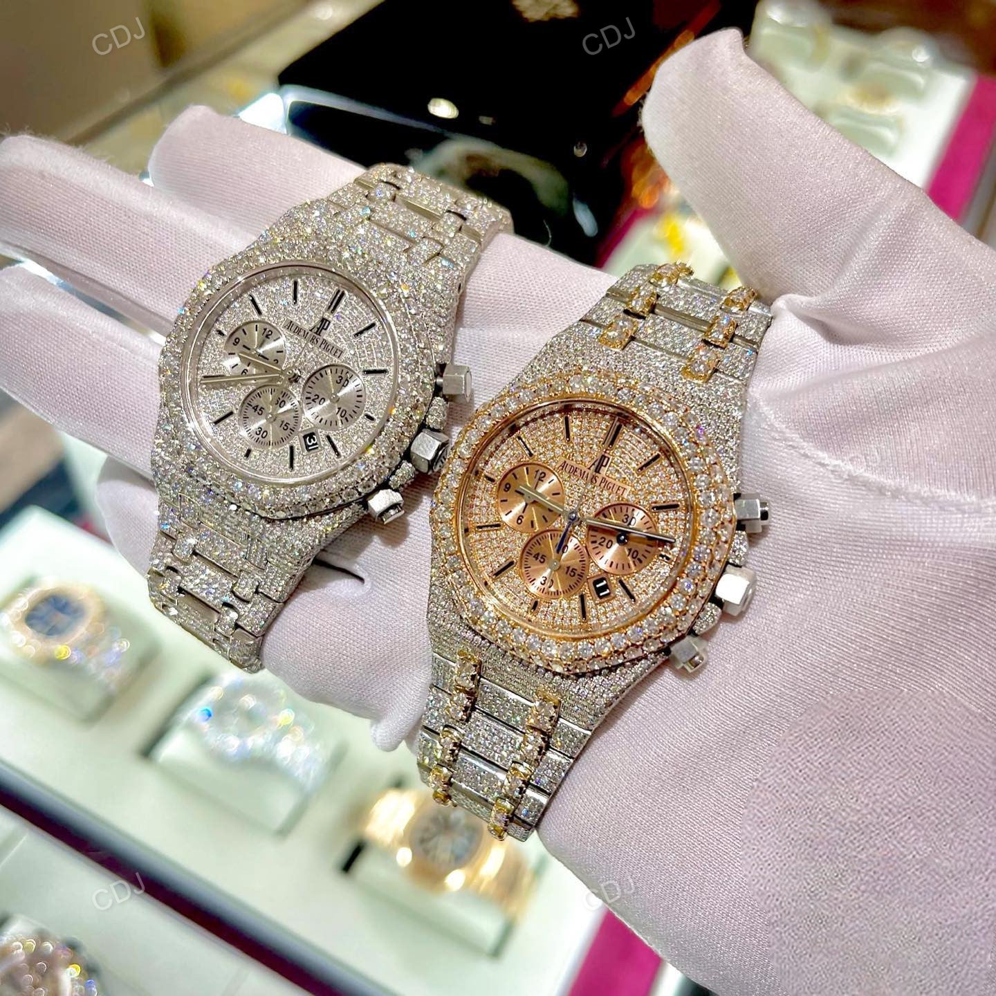 Super Cool Iced Out Moissanite Diamond Hip Hop Rapper Boy Watch hip hop jewelry CustomDiamJewel