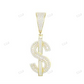 Dollar Sign Baguette Hip Hop Moissanite Pendant customdiamjewel