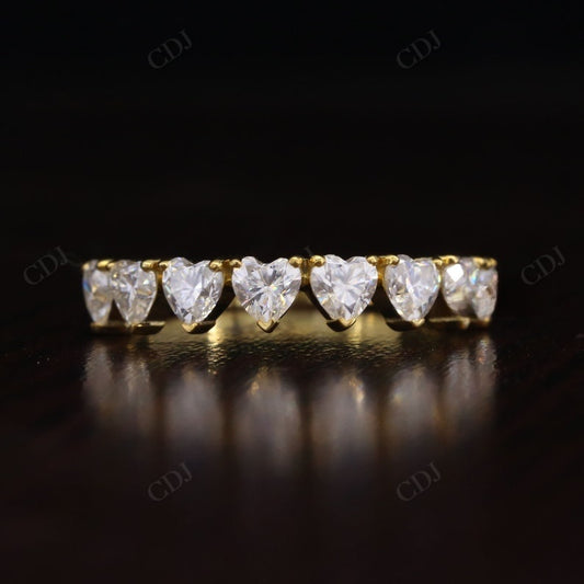 Heart Cut 1.40CTW Lab grown Diamond Wedding Band  customdiamjewel   