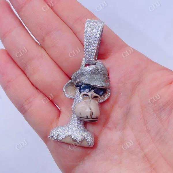 Hip Hop Iced Out NFT APE Diamond Pendant  customdiamjewel   