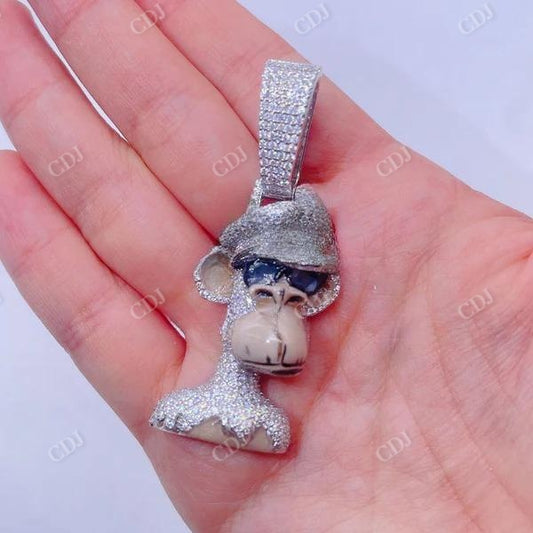 Hip Hop Iced Out NFT APE Diamond Pendant  customdiamjewel   