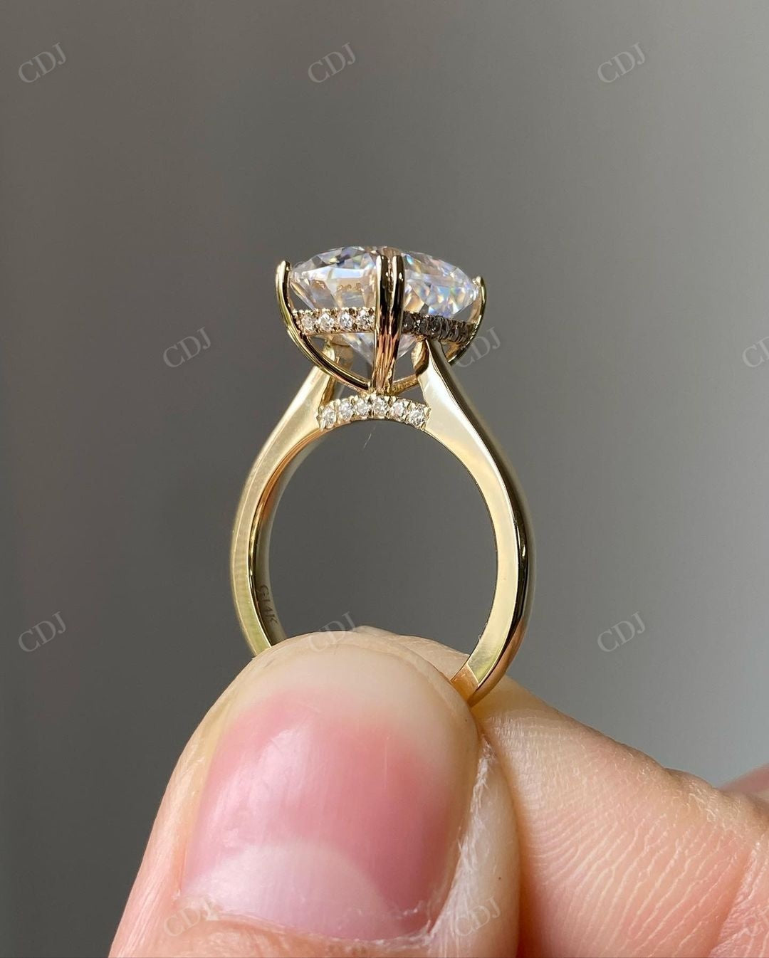Elongated Cushion Cut Lab Grown Diamond Ring