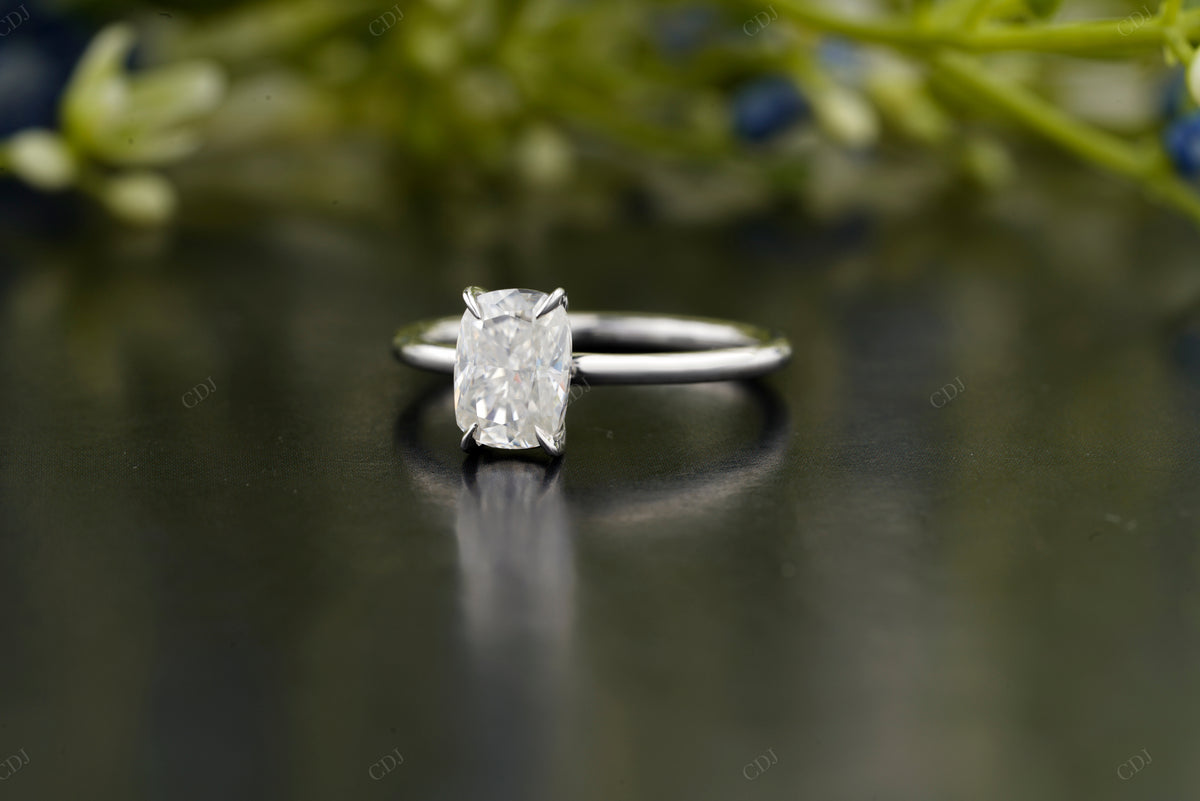 Elongated Cushion Lab Grown Diamond Ring customdiamjewel