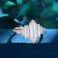 Hexagon And Baguette Lab Grown Diamond Ring