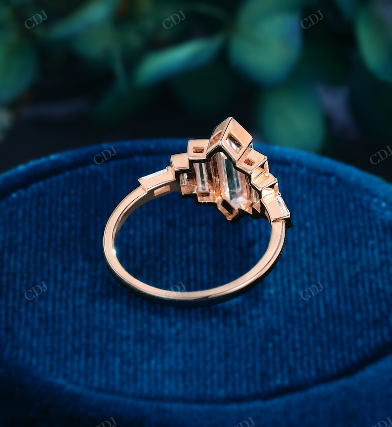 Hexagon And Baguette Lab Grown Diamond Ring