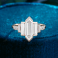 Hexagon And Baguette Lab Grown Diamond Ring