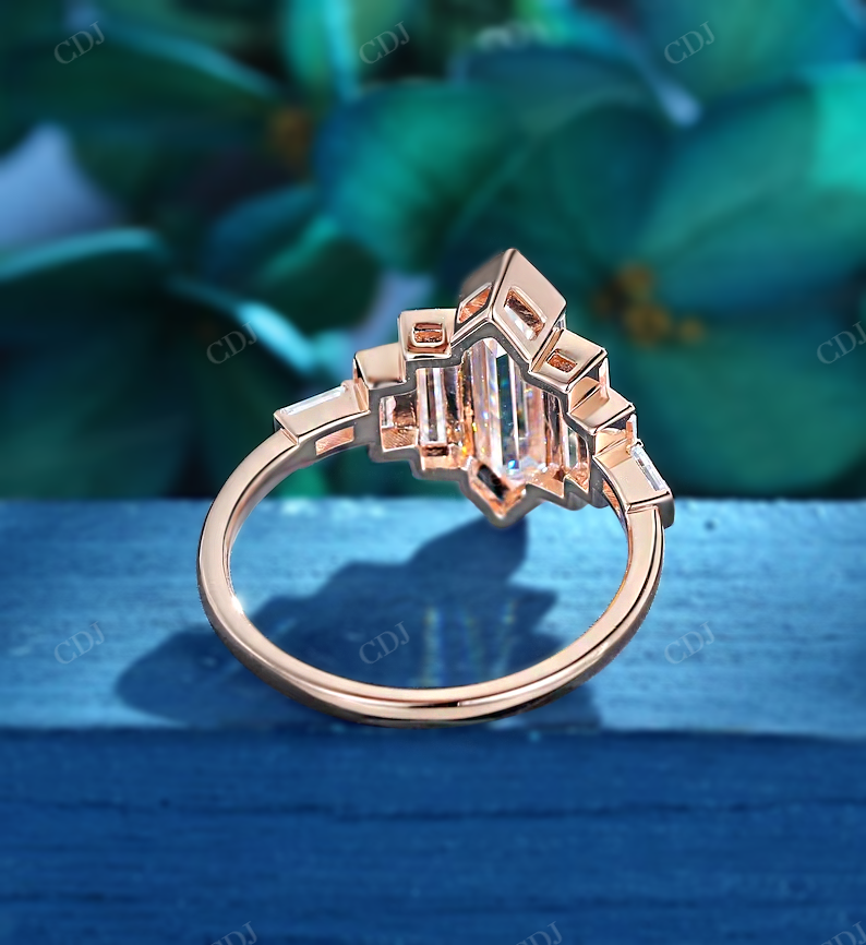 Hexagon And Baguette Lab Grown Diamond Ring