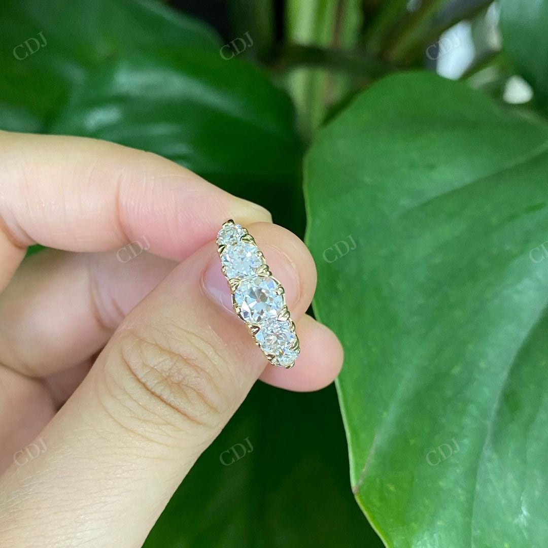 Old European Round Cut Lab Grown Diamond Band
