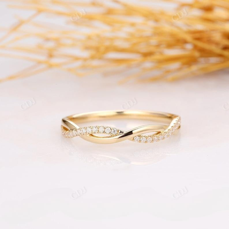 0.14CTW Round Diamond Twisted Wedding Band  customdiamjewel   