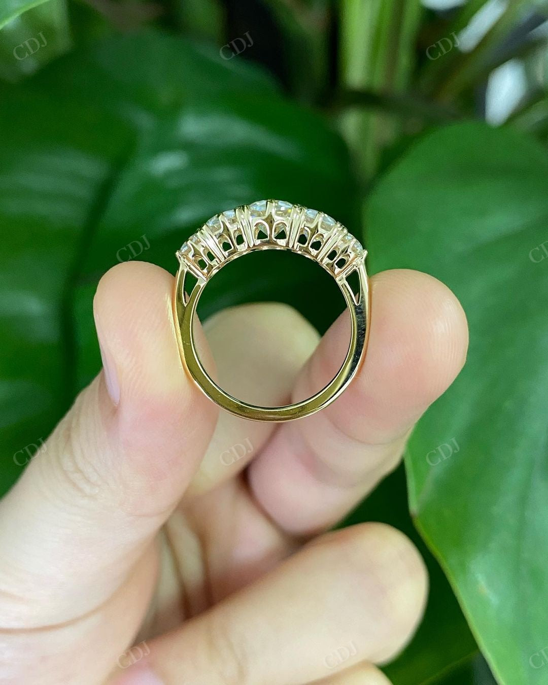 Old European Round Cut Lab Grown Diamond Band