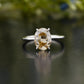 Champagne Oval Moissanite Diamond Ring