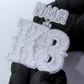 Lab Grown White Gold Beautiful Letter Pendant hip hop jewelry CustomDiamJewel   