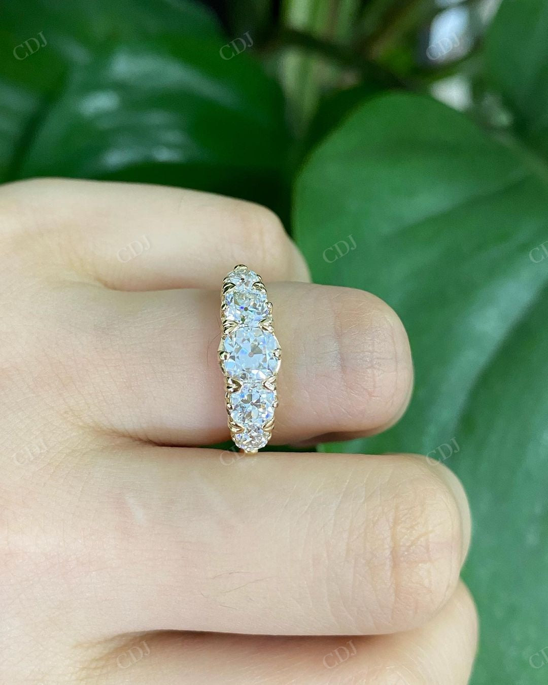 Old European Round Cut Lab Grown Diamond Band