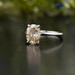 Champagne Oval Moissanite Diamond Ring