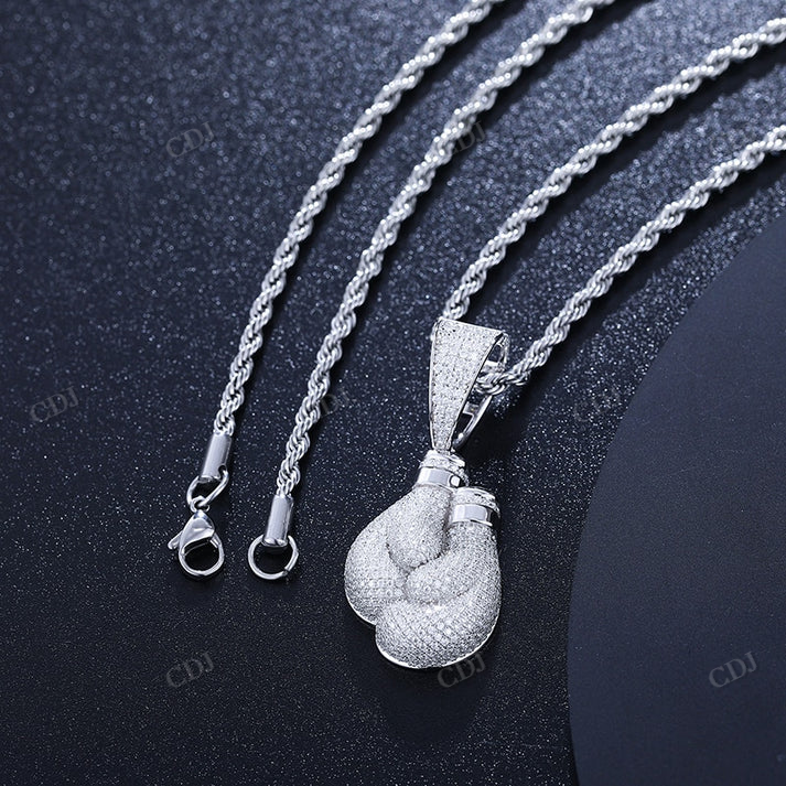 Boxing Gloves Moissanite Hip Hop Diamond Pendant For Men's customdiamjewel