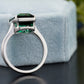 Emerald Green Moissanite Gemstone Ring