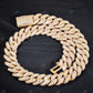 20mm Clustered Baguette Diamond Cuban Link Chain hip hop jewelry CustomDiamJewel