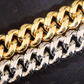 20mm Clustered Baguette Diamond Cuban Link Chain hip hop jewelry CustomDiamJewel