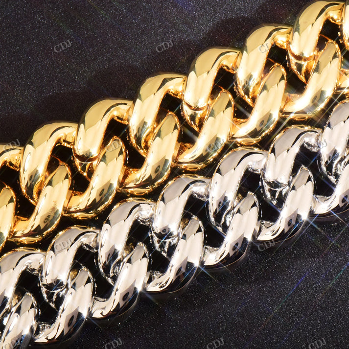 20mm Clustered Baguette Diamond Cuban Link Chain hip hop jewelry CustomDiamJewel