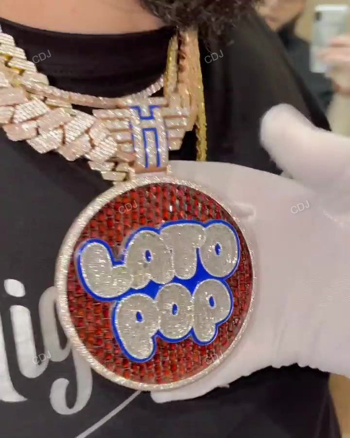 Hip Hop Custom Sterling Silver LATO POP Pendant hip hop jewelry CustomDiamJewel   