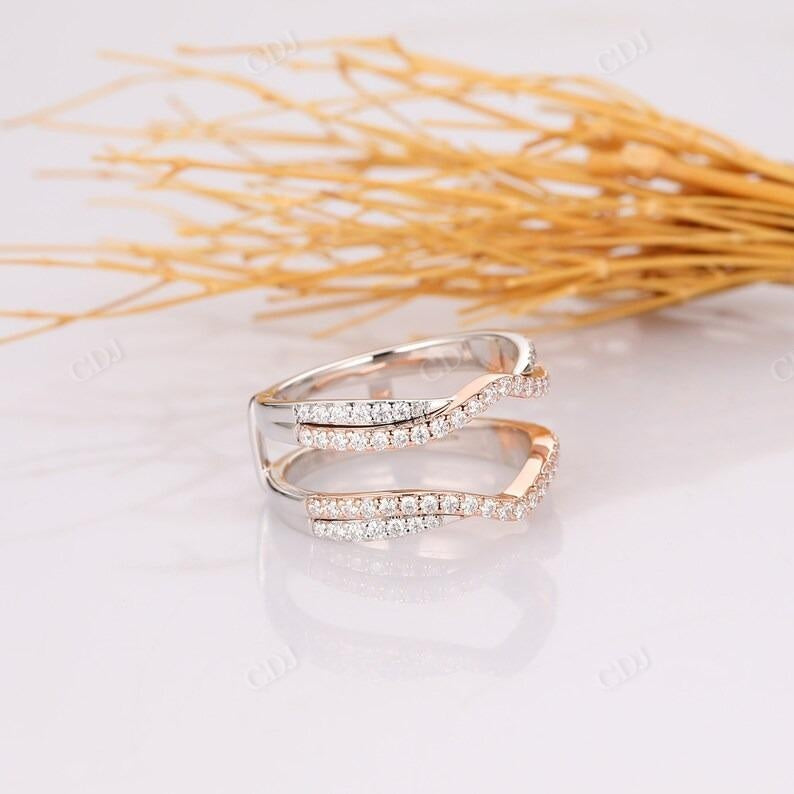 0.65CTW Diamond Two Tone Antique Ring Enhancer  customdiamjewel   