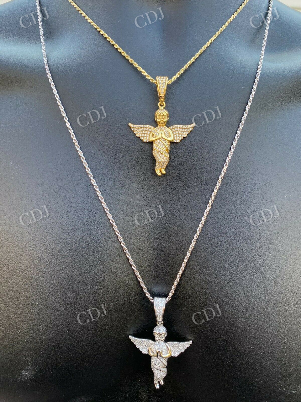 Angel Hip Hop Pendant Iced Diamond Gold Pendant  customdiamjewel   