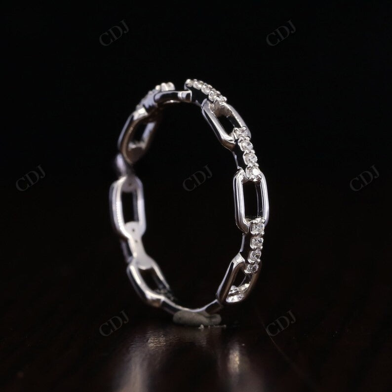 0.15Carat Open Link chain lab grown Wedding band  customdiamjewel   