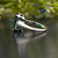 Emerald Green Moissanite Gemstone Ring