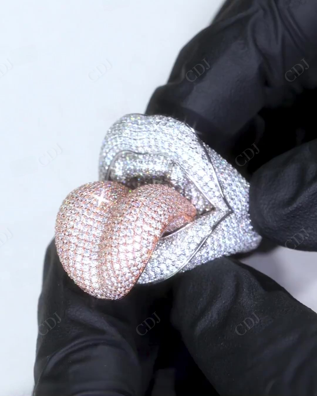 Customised White Gold Plated Hip Hop Ring hip hop jewelry CustomDiamJewel   