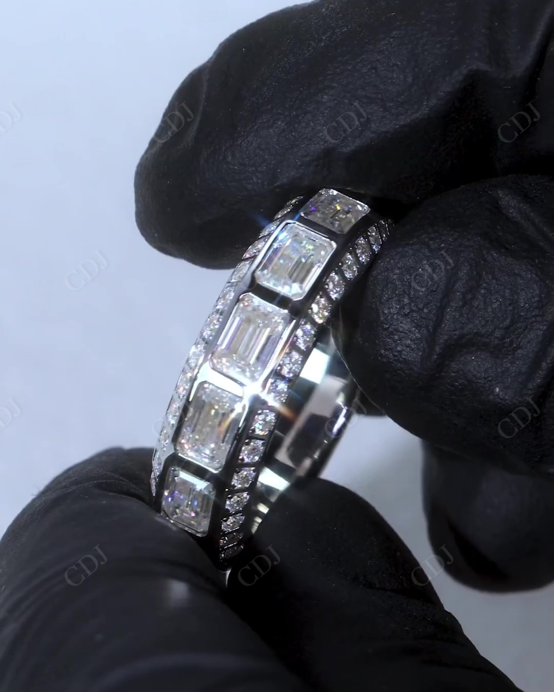 Customised White Gold Plated Hip Hop Ring hip hop jewelry CustomDiamJewel   