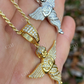 Angel Hip Hop Pendant Iced Diamond Gold Pendant  customdiamjewel   