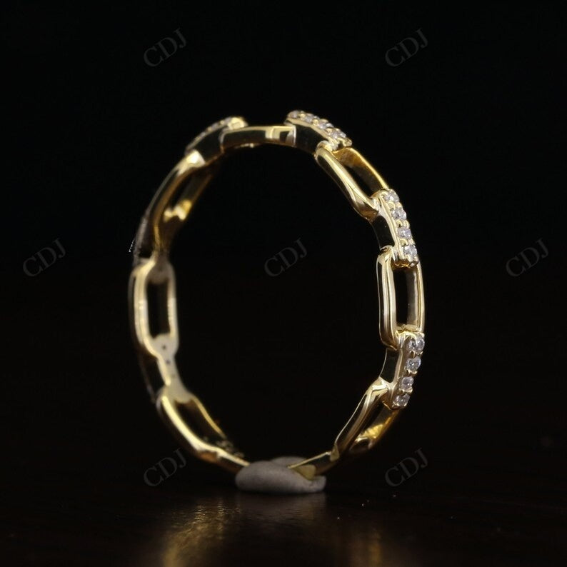 0.15Carat Open Link chain lab grown Wedding band  customdiamjewel   
