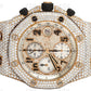 Full Rose AP Chrono Colorless Diamond Watch customdiamjewel