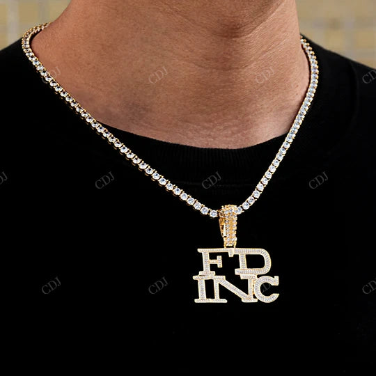 Best Price Full Ice Out Hip Hop Rapper Style Latter Pendant hip hop jewelry CustomDiamJewel