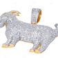 1.4 Inch Moissanite Daily Wear Silver Goat Pendant CustomDiamJewel
