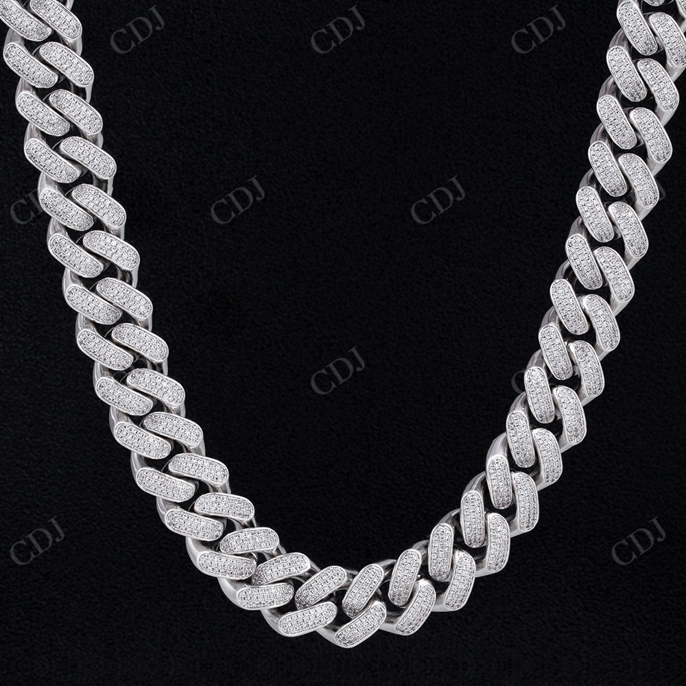 Hip Hop Three Diamond Row Cuban Link Chain hip hop jewelry CustomDiamJewel   