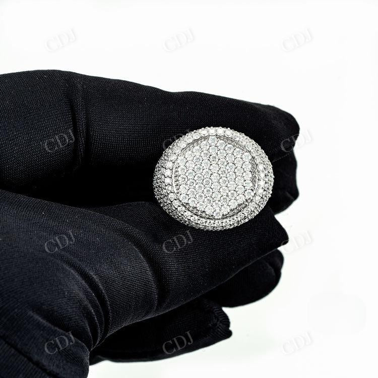 Hexagon Signet Round Cut Hip Hop Ring hip hop jewelry customdiamjewel   