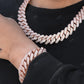 Full Ice Out Hip Hop Rapper Style Rose Gold Plated Cuban Bracelet hip hop jewelry CustomDiamJewel