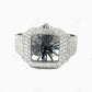 Cartier Skeleton VVS Diamond Stainless Steel Watch customdiamjewel