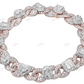 Two Tone Pave Setting Infinity Link Bracelet hip hop jewelry customdiamjewel