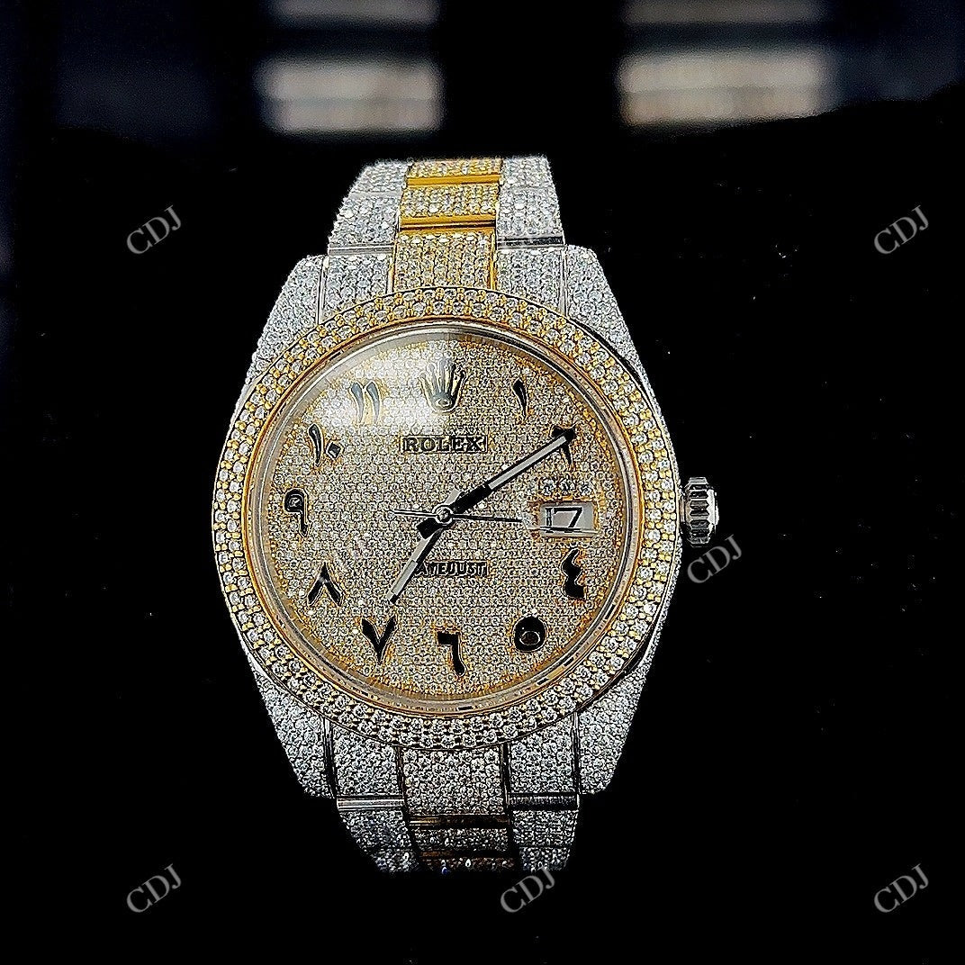 Men's Hip Hop VVS Moissanite Rolex Watch customdiamjewel
